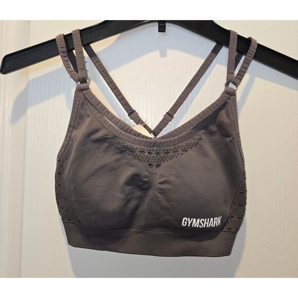Gymshark Women's Energy Seamless Sports Bra Smokey Gray Sz Small - Picture 1 of 3